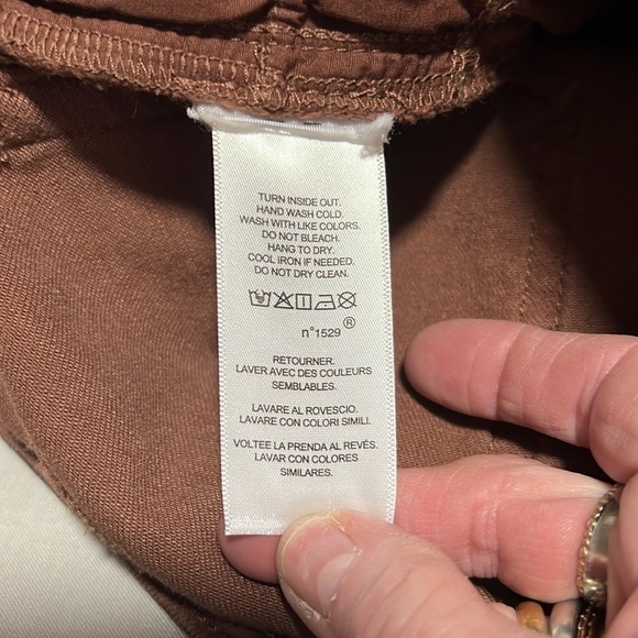 Lauren Ralph Lauren Chocolate Brown Waxed Tapered Leg Jeans Size 2 - Picture 9 of 10